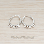 ER.250 // Chain Rope Ear Hoop with Multi Loops Ear Post, 2 Pc