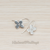 ER.259 // Mini Four Petal Flower Earwire, 2 Pc