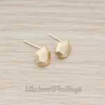 ER.304 // Brushed Organic Shape Earpost, 2Pc