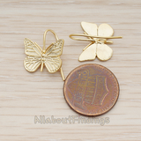 ER.313 // Detailed Butterfly Ear Wire, 2Pc