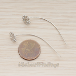 ER.316 // Wild Flower Long Earwire, 2 Pc