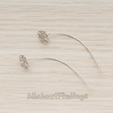 ER.316 // Wild Flower Long Earwire, 2 Pc