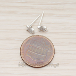 ER.323 // Cubic Zirconia Setting Mini Star Earpost, 2 Pc