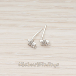 ER.323 // Cubic Zirconia Setting Mini Star Earpost, 2 Pc