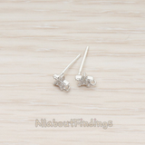 ER.323 // Cubic Zirconia Setting Mini Star Earpost, 2 Pc