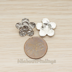 ER.334 // Multiple Layer Round Textured Petal Cherry Blossom Earpost, 2 Pc