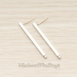 ER.342-03 // Simple Cube Bar Earpost, 2 Pc