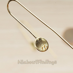 ER.345 // Simple Geometric Small Round Circle Long Tail Earwire, 2 Pc