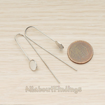 ER.345 // Simple Geometric Small Round Circle Long Tail Earwire, 2 Pc