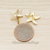 ER.352 // Dotted Starfish Earpost, 2 Pc