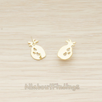 ER.370 // Animated Fruit Pineapple Silhouette Earpost, 2 Pc