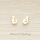 ER.370 // Animated Fruit Pineapple Silhouette Earpost, 2 Pc