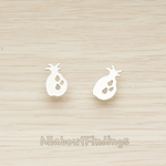 ER.370 // Animated Fruit Pineapple Silhouette Earpost, 2 Pc