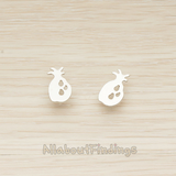 ER.370 // Animated Fruit Pineapple Silhouette Earpost, 2 Pc