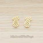 ER.396 // Pineapple Earpost, 2 Pc