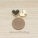 ER.399-01 // Epoxy Painted Simple Heart Earpost, 2 Pc