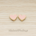 ER.399-01 // Epoxy Painted Simple Heart Earpost, 2 Pc