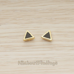 ER.399-03 // Epoxy Painted Simple Mini Triangle Earpost, 2 Pc