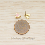 ER.399-03 // Epoxy Painted Simple Mini Triangle Earpost, 2 Pc