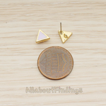 ER.399-03 // Epoxy Painted Simple Mini Triangle Earpost, 2 Pc