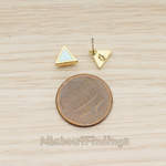 ER.399-03 // Epoxy Painted Simple Mini Triangle Earpost, 2 Pc