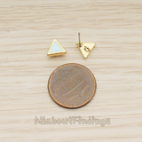 ER.399-03 // Epoxy Painted Simple Mini Triangle Earpost, 2 Pc