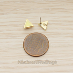 ER.399-03 // Epoxy Painted Simple Mini Triangle Earpost, 2 Pc