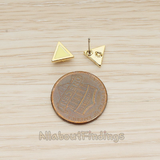 ER.399-03 // Epoxy Painted Simple Mini Triangle Earpost, 2 Pc