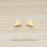 ER.399-03 // Epoxy Painted Simple Mini Triangle Earpost, 2 Pc