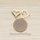 ER.403 // Line Heart Earpost, 2 Pc