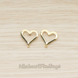 ER.403 // Line Heart Earpost, 2 Pc