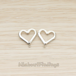 ER.403 // Line Heart Earpost, 2 Pc