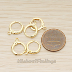 ER.657-01 // Round Leverback One-Touch Ear Hoop, 6 Pc