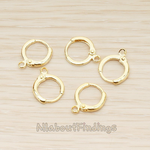 ER.657-01 // Round Leverback One-Touch Ear Hoop, 6 Pc