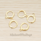 ER.657-01 // Round Leverback One-Touch Ear Hoop, 6 Pc