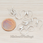 ER.664 // Short Curved French Earwire, 6 Pc