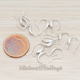 ER.664 // Short Curved French Earwire, 6 Pc