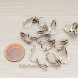 ER.669-01 // Clip On Pad Earring Finding For Non Pierced, 8 Pc