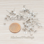 ER.872 // Round Pad with Titanium Ear Post, 12 Pc