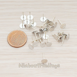 ER.872 // Round Pad with Titanium Ear Post, 12 Pc