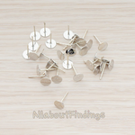 ER.872 // Round Pad with Titanium Ear Post, 12 Pc