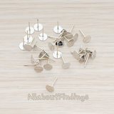 ER.873 // Round Pad with 925 Sterling Silver Ear Post, 12 Pc