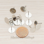 ER.872 // Round Pad with Titanium Ear Post, 12 Pc