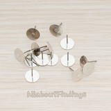 ER.872 // Round Pad with Titanium Ear Post, 12 Pc