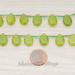 ET.996 // Teardrop Artficial Jade Stone, 8 Pc