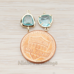 FS.120 // Textured Nugget Framed Stone Connector, 2 Pc