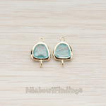 FS.120 // Textured Nugget Framed Stone Connector, 2 Pc