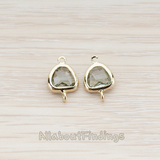 FS.120 // Textured Nugget Framed Stone Connector, 2 Pc