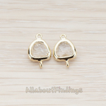 FS.120 // Textured Nugget Framed Stone Connector, 2 Pc