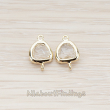FS.120 // Textured Nugget Framed Stone Connector, 2 Pc